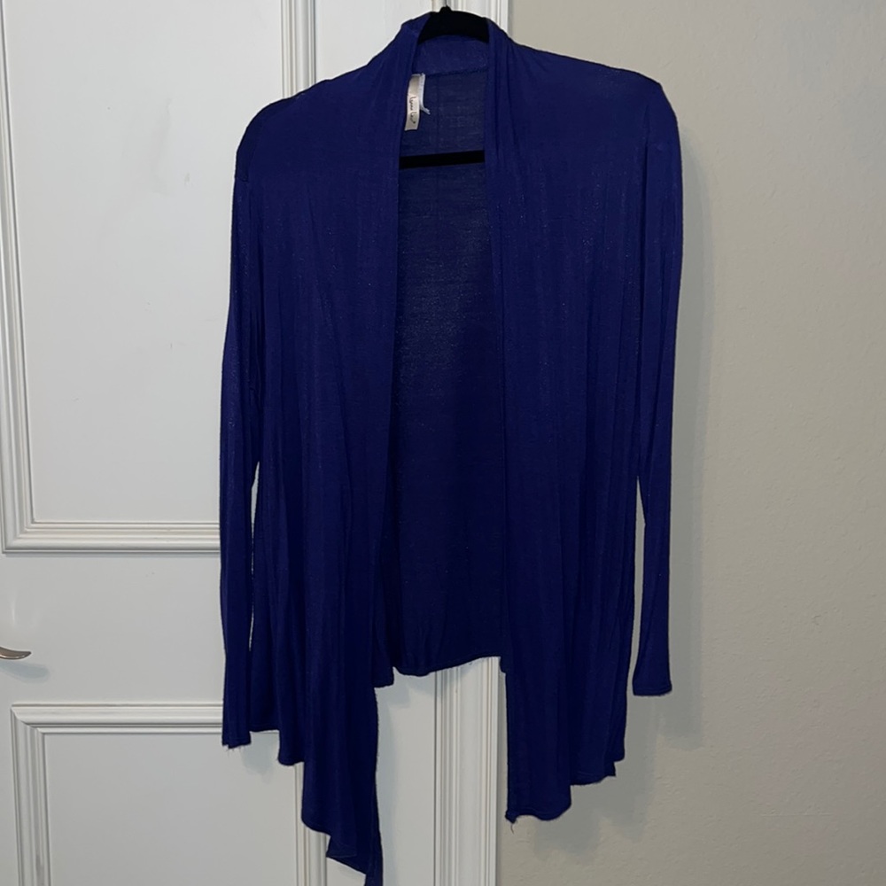Isaac Liev Navy Knit Cardigan XL